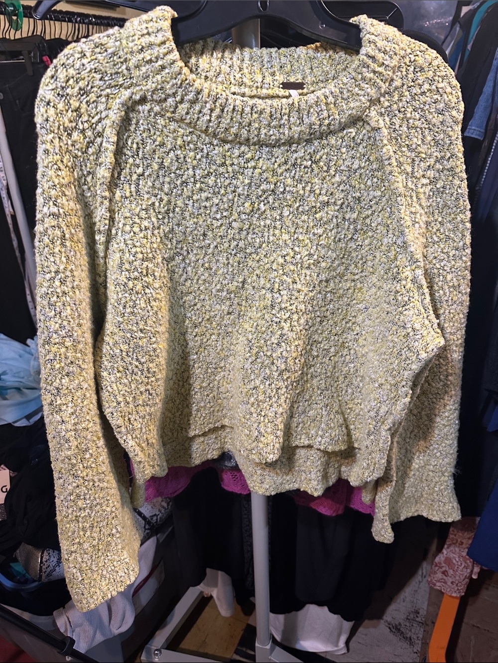 Free people Women’s Cozy Chunky Knit Sweater - Yellow xs